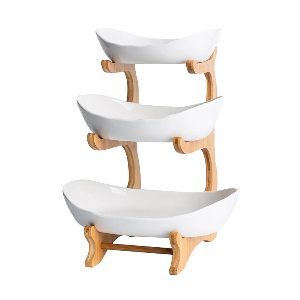 Hign-concerned Three Layer Fruit Plate Plastic Snack Dish