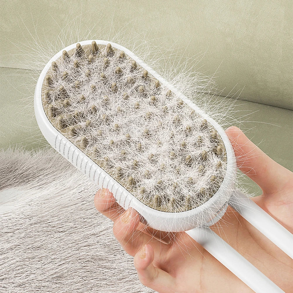 Cat Steam Brush Steamy Dog Brush 3 in 1 Electric Spray Cat Hair Brushes USB Rechargeable Dog Grooming Massage Comb for Pet Hairs
