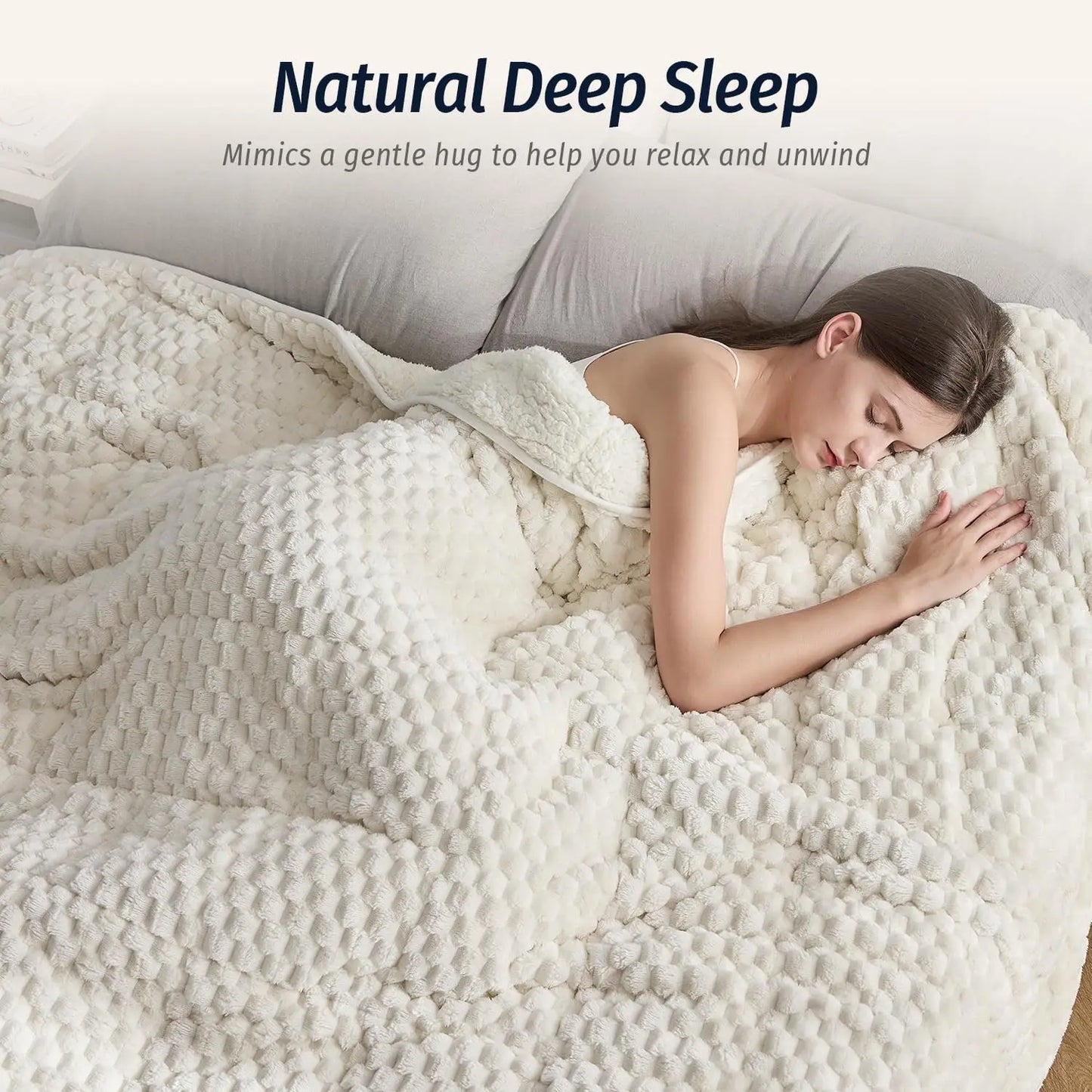 Craft of Weaving Fleece Weighted Blanket for Adults DualSided Sherpa