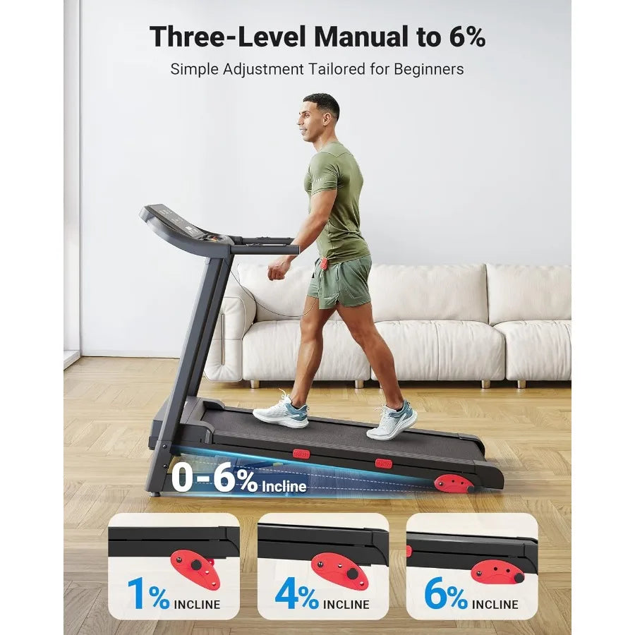 Fold Treadmill 3.0 HP With Heart Rate Monitor Belt
