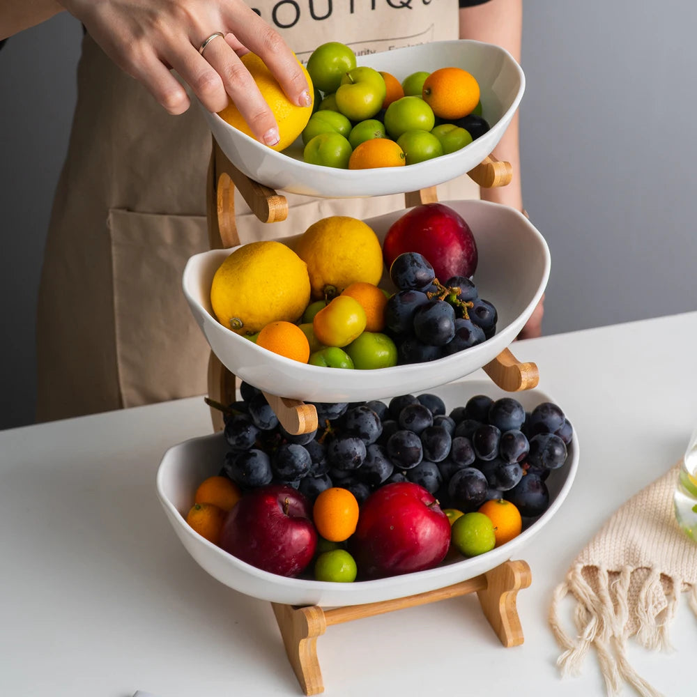 Hign-concerned Three Layer Fruit Plate Plastic Snack Dish