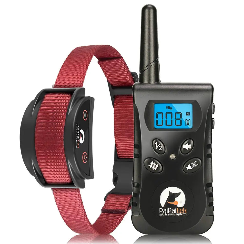 PaiPaitek No Shock Dog Training Collar with Remote, Lightest Vibration Collar for Small Dogs Rechargeable, 1600ft Range