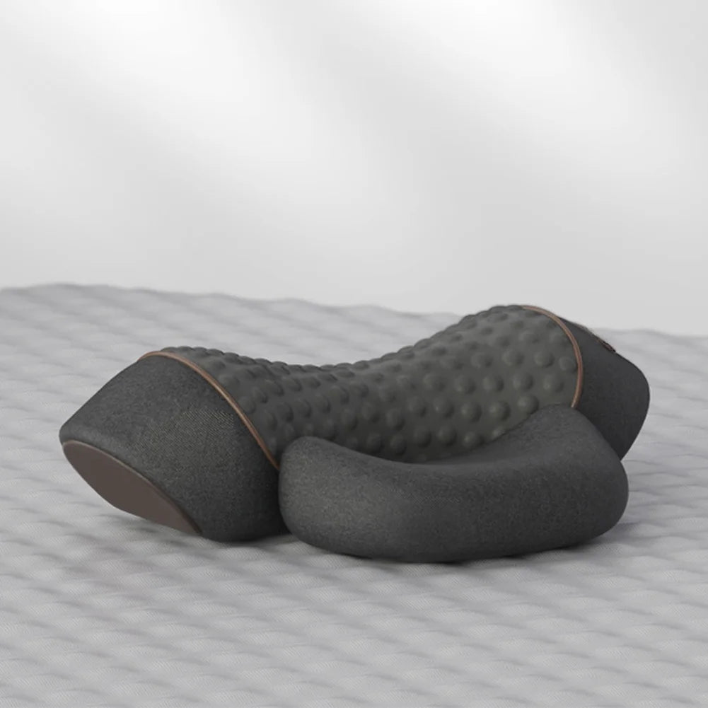 Neck Massager Ergonomic Memory Foam Pillow Heat & Vibration Shoulder Massager Pillow Multi-Function for Neck Back Shoulder