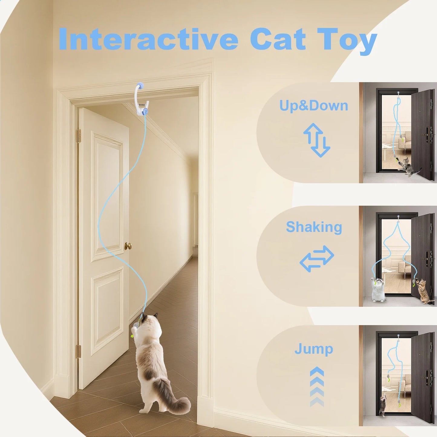 Cityflee Electric Door Hanging Cat Toy USB Rechargeable Interactive