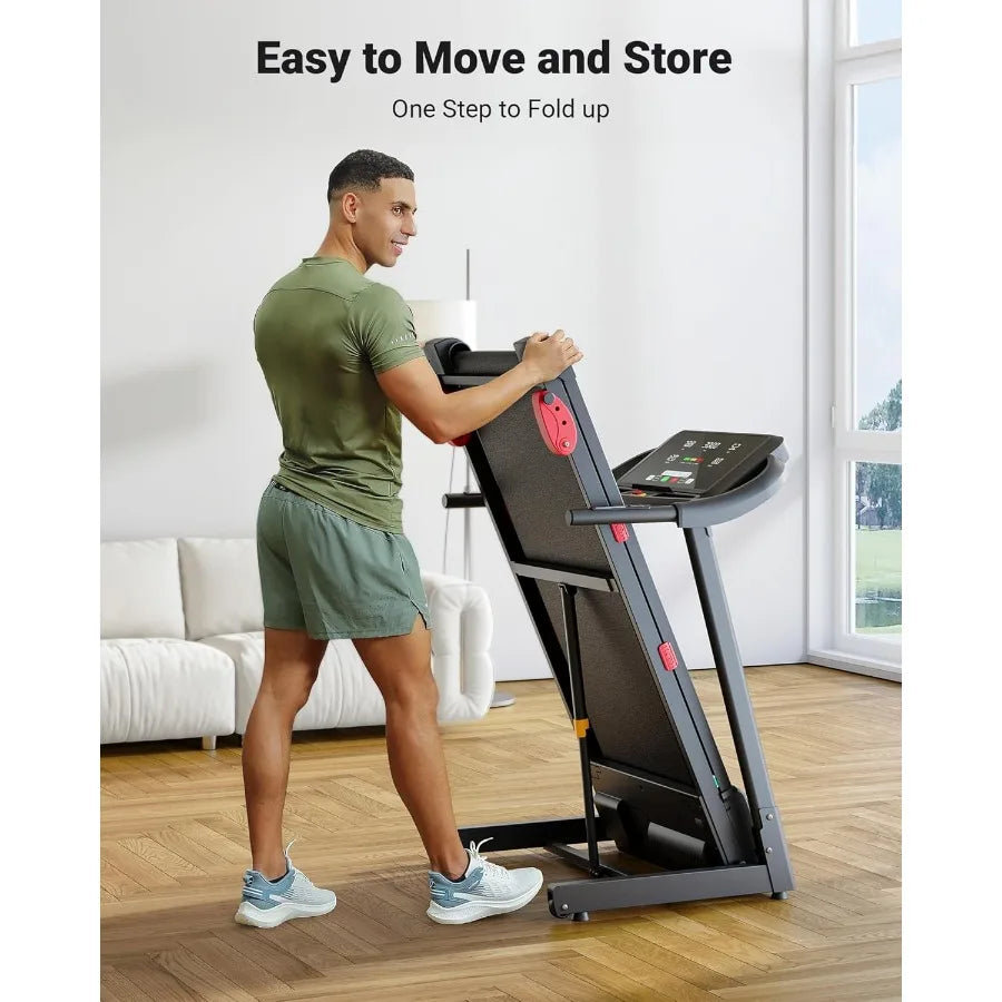 Fold Treadmill 3.0 HP With Heart Rate Monitor Belt