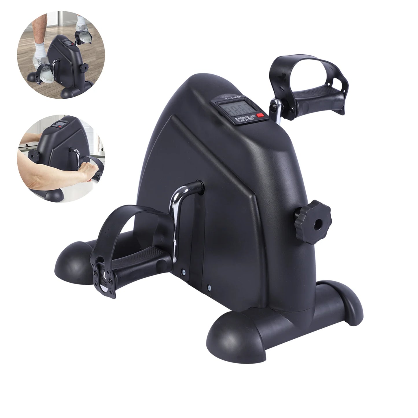 Stepper Exercise Bike With LCD Screen Portable Pedal Exerciser