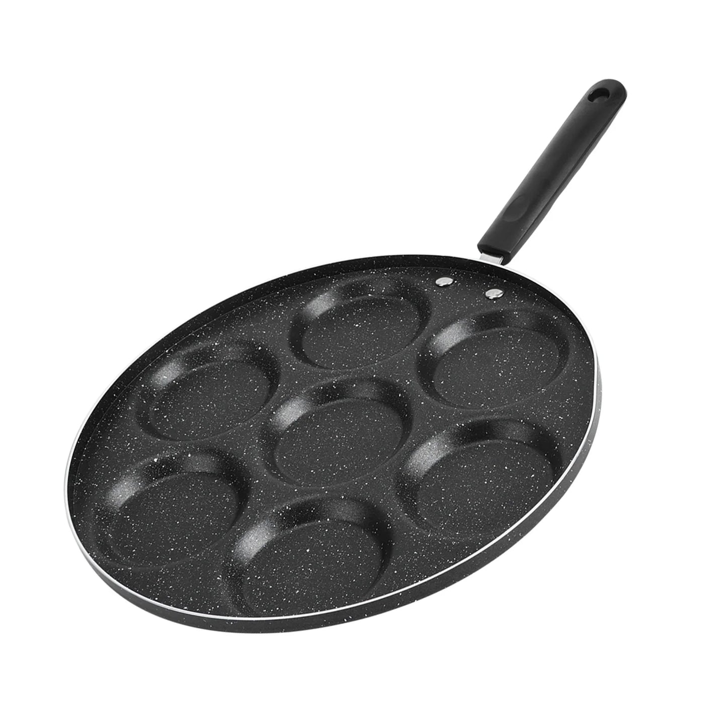7 Hole Nonstick Frying Pan Omelet And Burger Mold Pan
