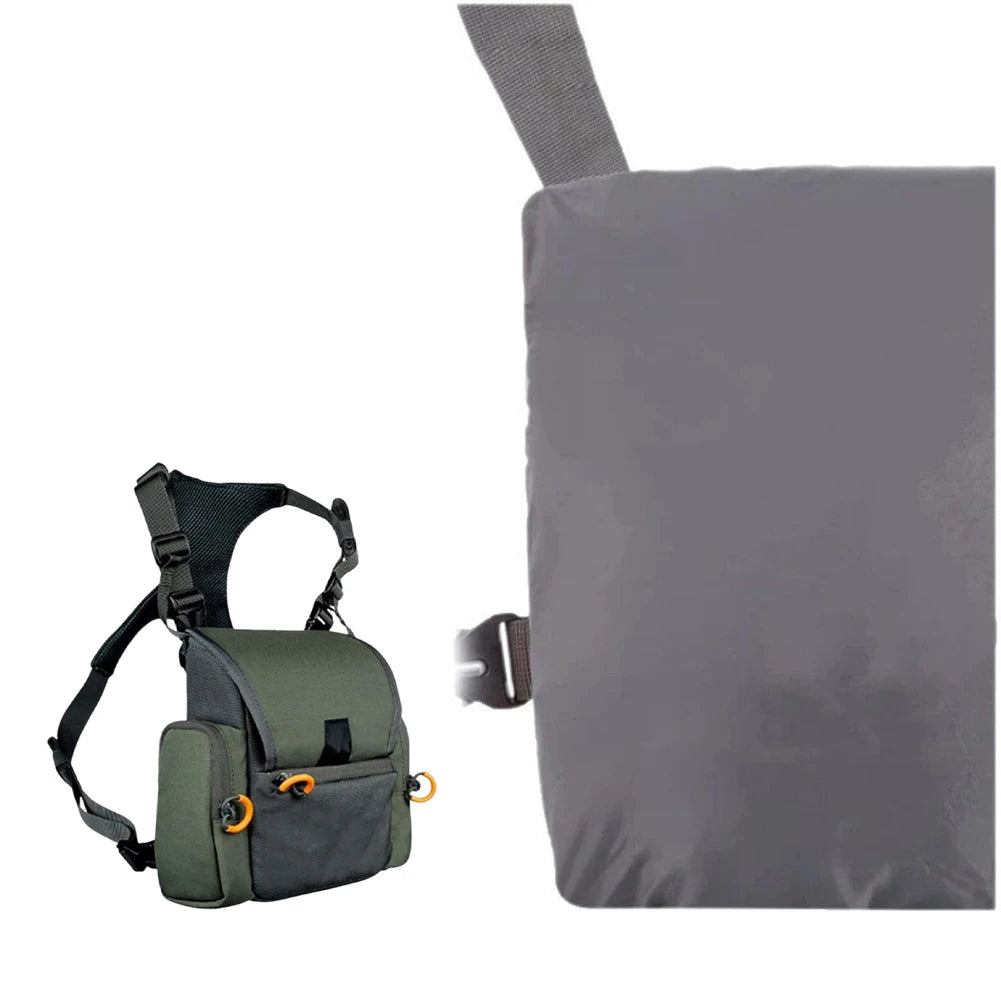 Binocular Harness Chest Pack With Rangefinder Pouch Rain Cover