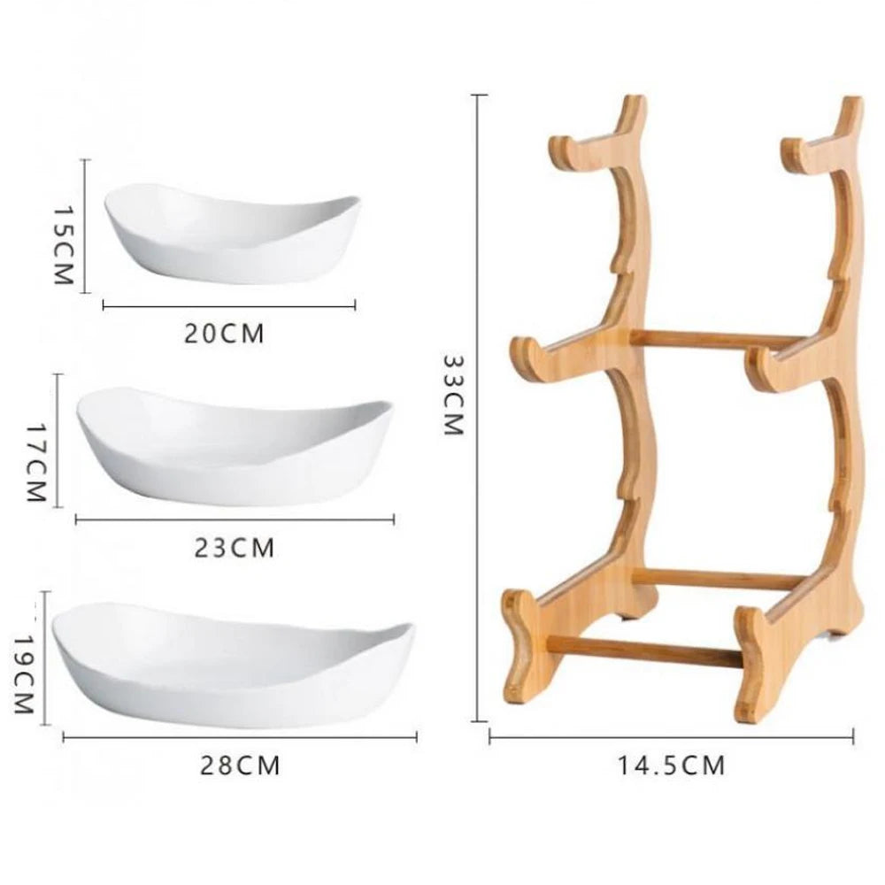 Hign-concerned Three Layer Fruit Plate Plastic Snack Dish