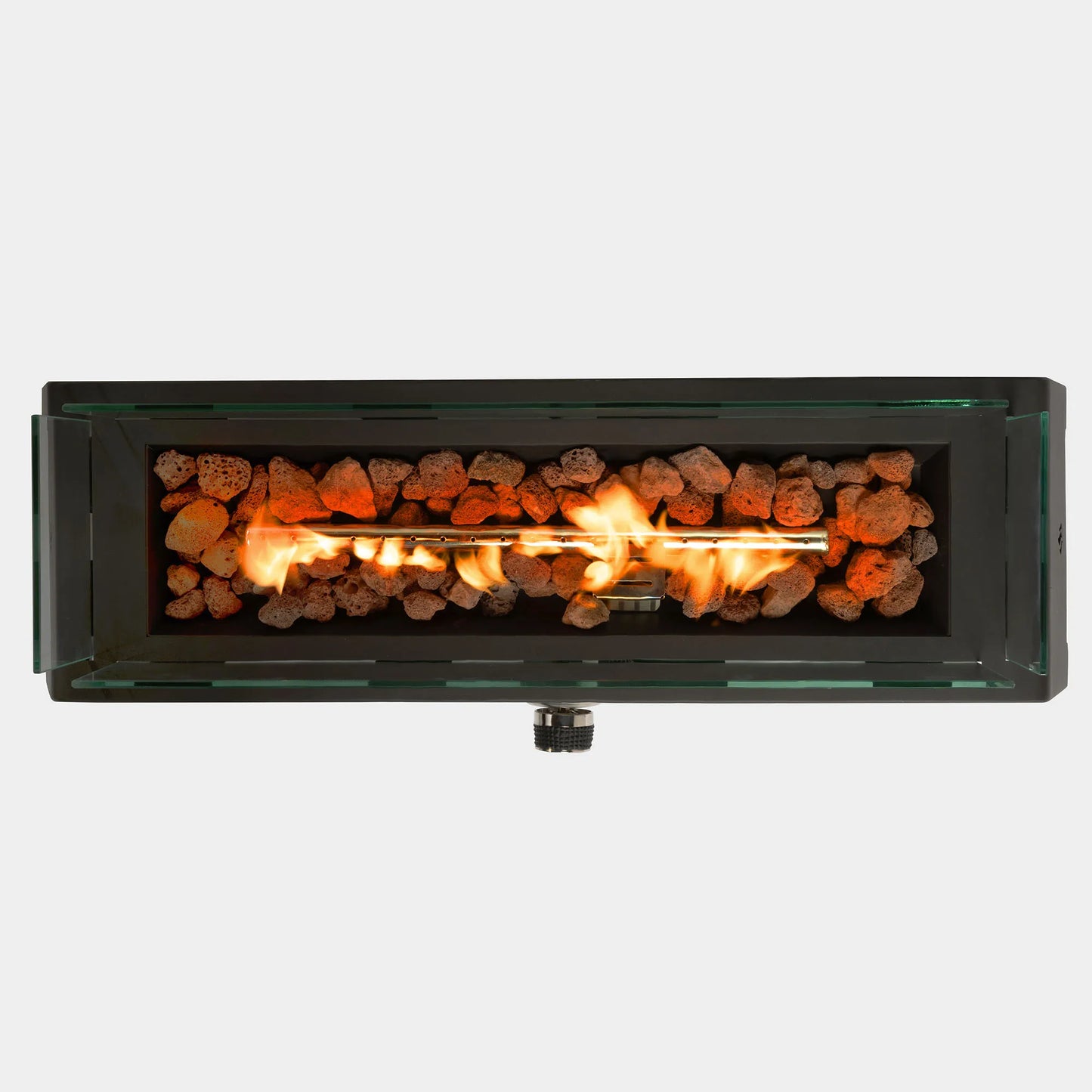 Hign-concerned Tabletop Propane Fire Pit With Quick Connect Wind Guard