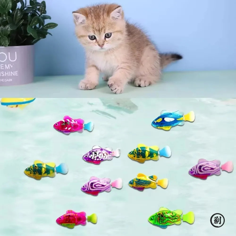 Cat Toy LED Inductive Interactive Swimming Robot Fish For Cats