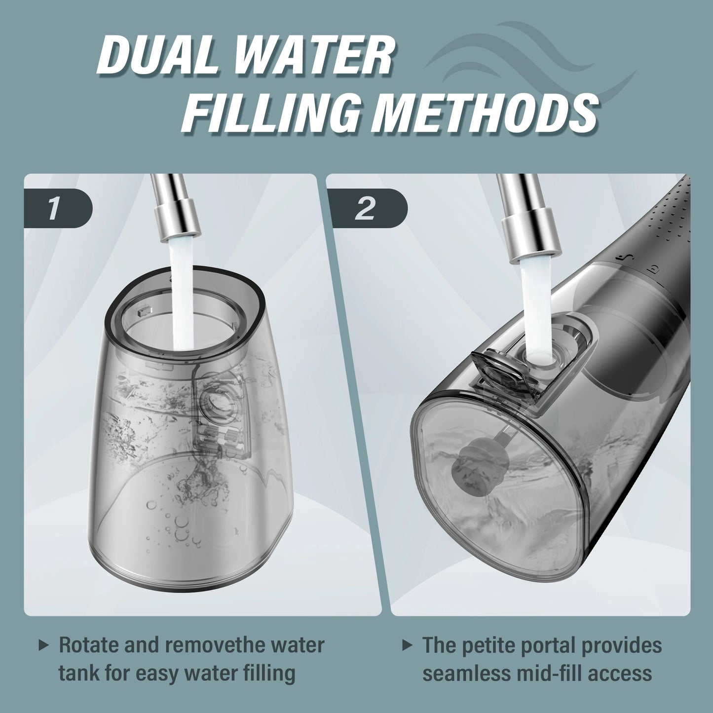 SEJOY Oral Irrigator USB Rechargeable Water Flosser Portable Dental Water Jet 280ML Water Tank Waterproof Teeth Cleaner For Oral