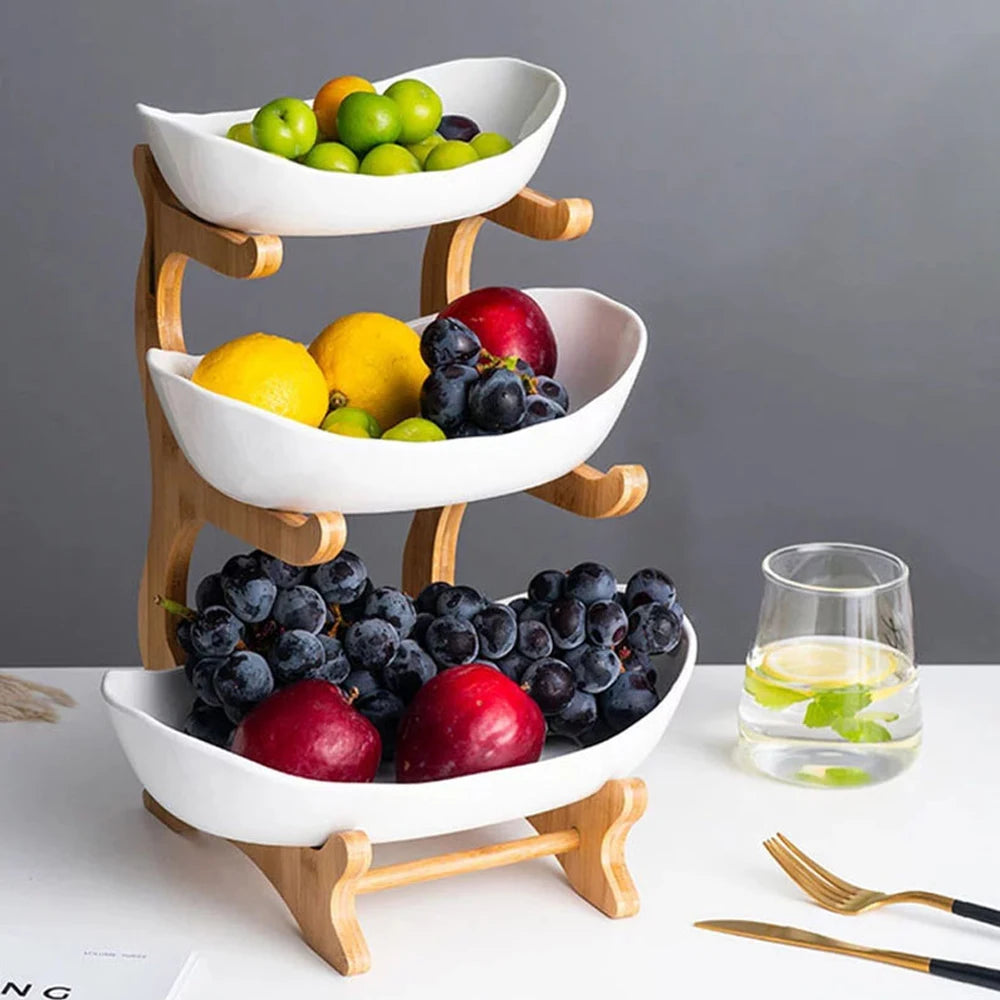Hign-concerned Three Layer Fruit Plate Plastic Snack Dish