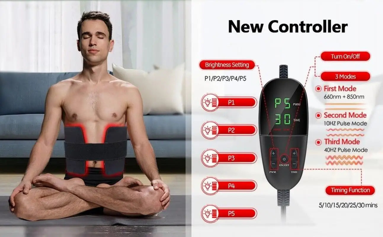 LED Red Light Therapy Mat Infrared Light Therapy Pad For Body Back Waist Knee Joint Pain Relief 31.6x11.8inch Large Wrap Pad