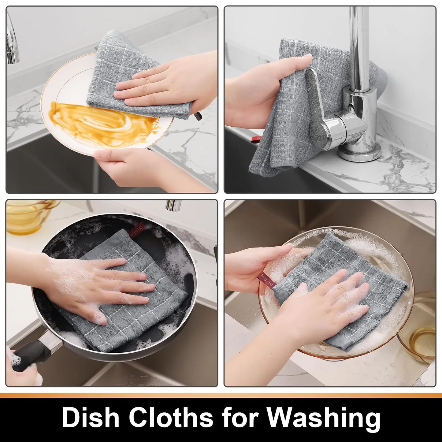 Olanly 100 Percent Cotton Kitchen Towel Super Soft Absorbent Cloth