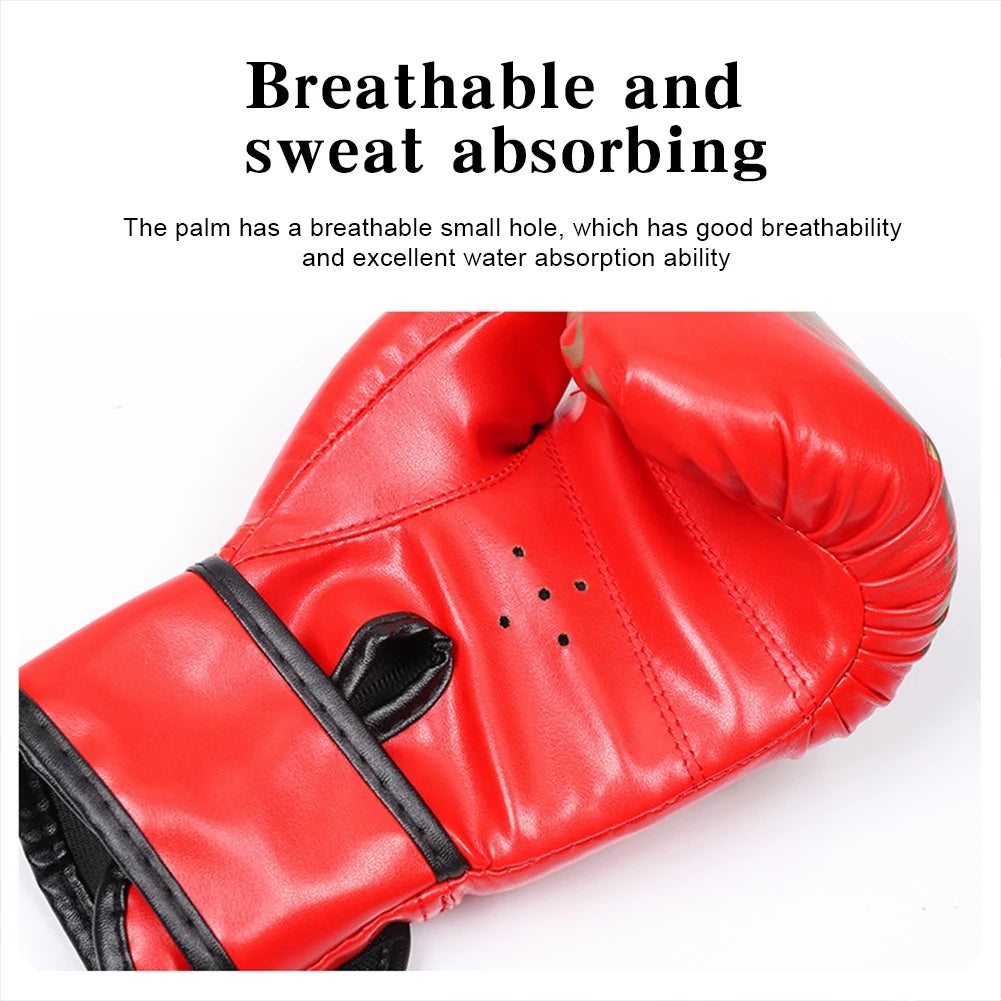 Boxing Gloves Breathable Sanda Boxing Gloves PU Leather Professional Boxing Gloves Punching Training Gloves for Training Sandbag