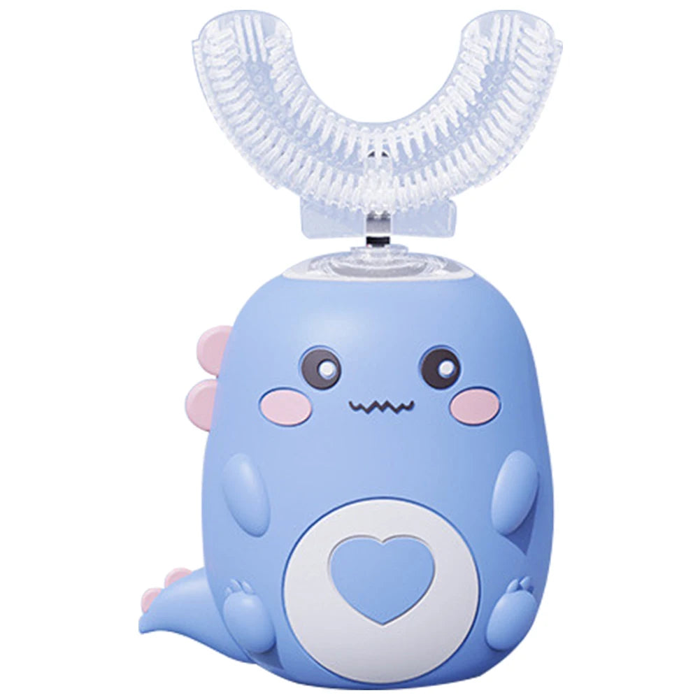 Children U-shaped Electric Toothbrush 360 Degrees Smart Cartoon Kids silicone Toothbrush Automatic Rechargeable Sonic Toothbrush
