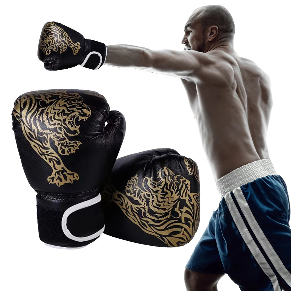 Boxing Gloves Breathable Sanda Boxing Gloves PU Leather Professional Boxing Gloves Punching Training Gloves for Training Sandbag