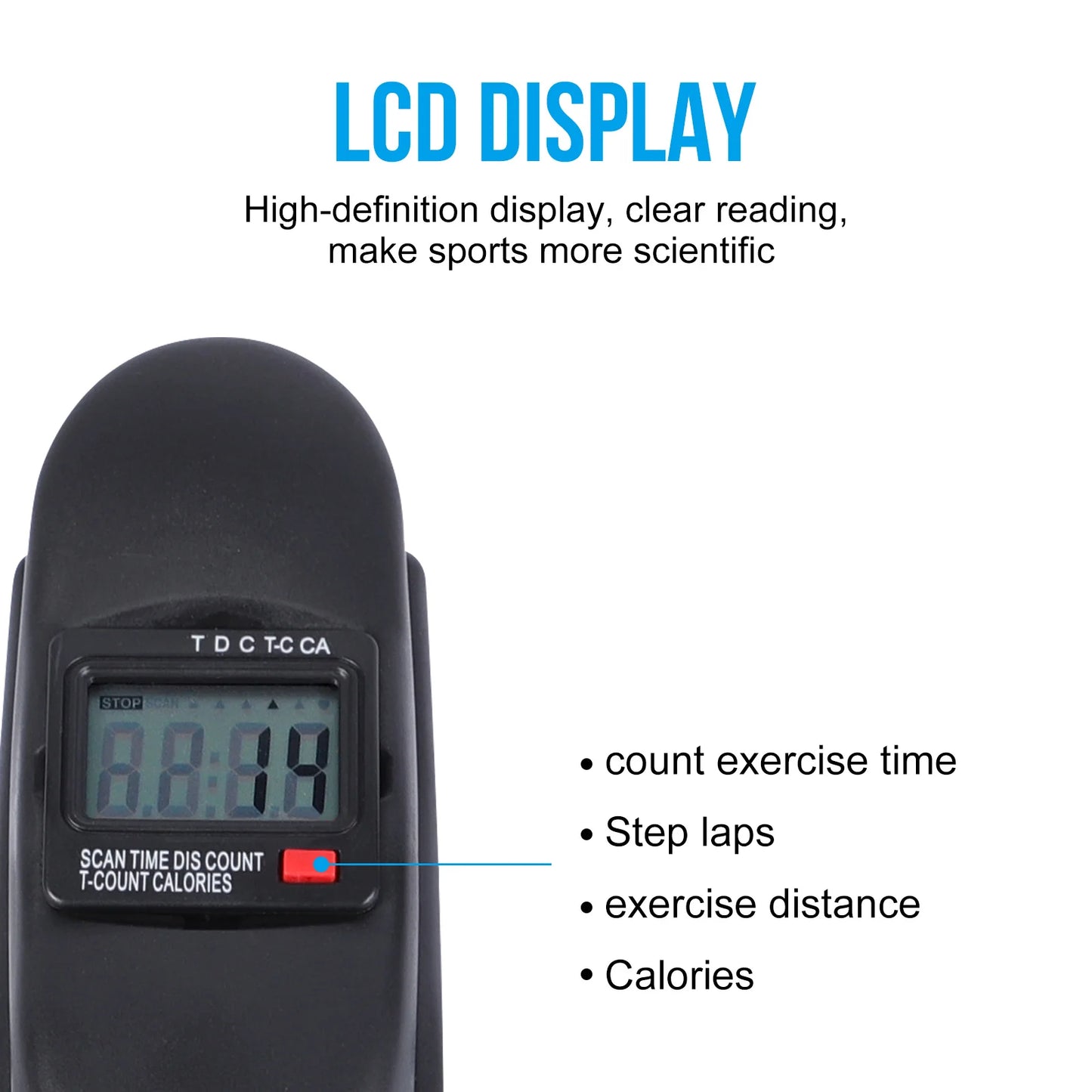 Stepper Exercise Bike With LCD Screen Portable Pedal Exerciser