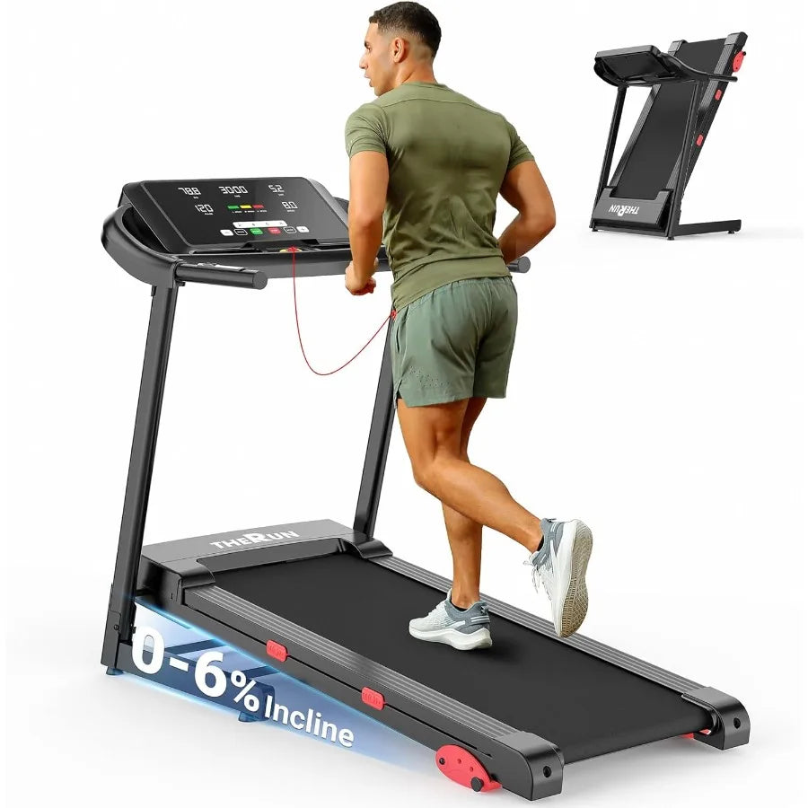 Fold Treadmill 3.0 HP With Heart Rate Monitor Belt
