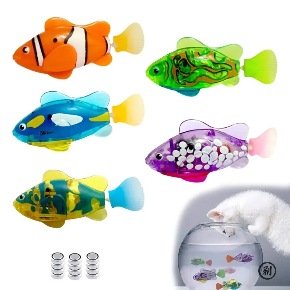 Cat Toy LED Inductive Interactive Swimming Robot Fish For Cats