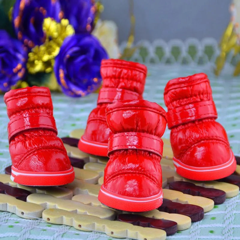 Warm Pet Dog Shoes For Small Dogs Autumn Winter Fleece Puppy Pet Shoes Waterproof Dog Snow Boots Chihuahua Yorkie Boot