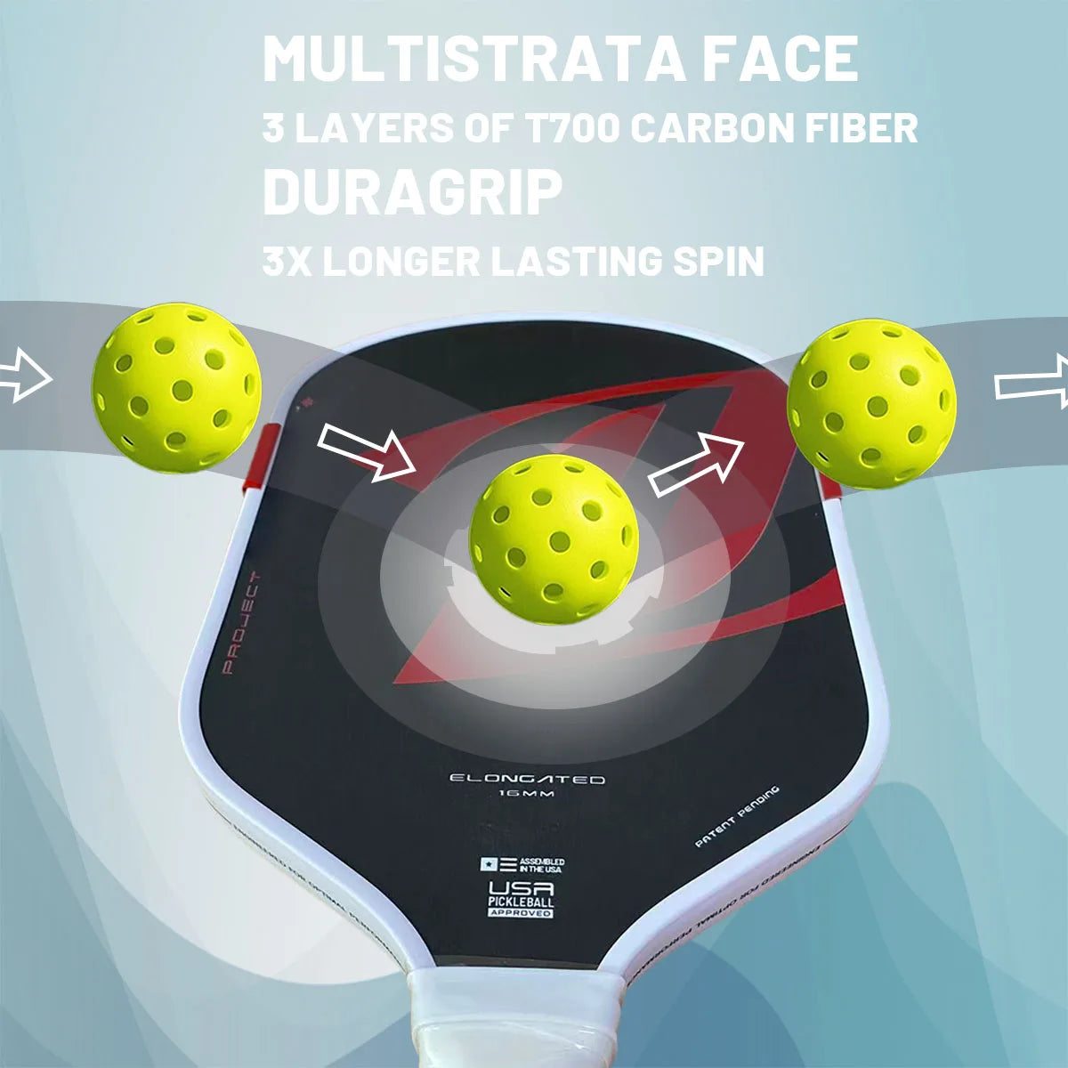 Azgairit Pickleball Paddle Foam Core Multi Strata Face Power Control