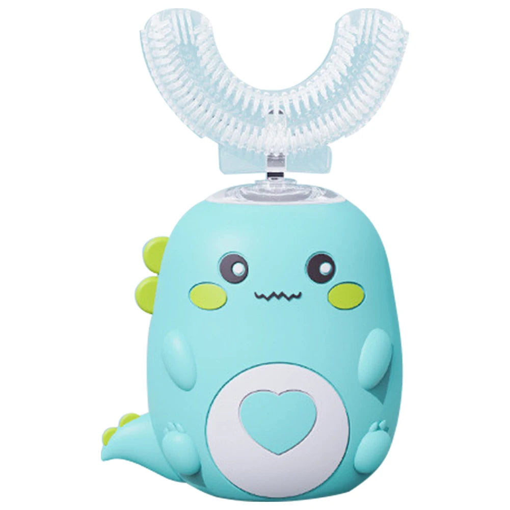 Children U-shaped Electric Toothbrush 360 Degrees Smart Cartoon Kids silicone Toothbrush Automatic Rechargeable Sonic Toothbrush