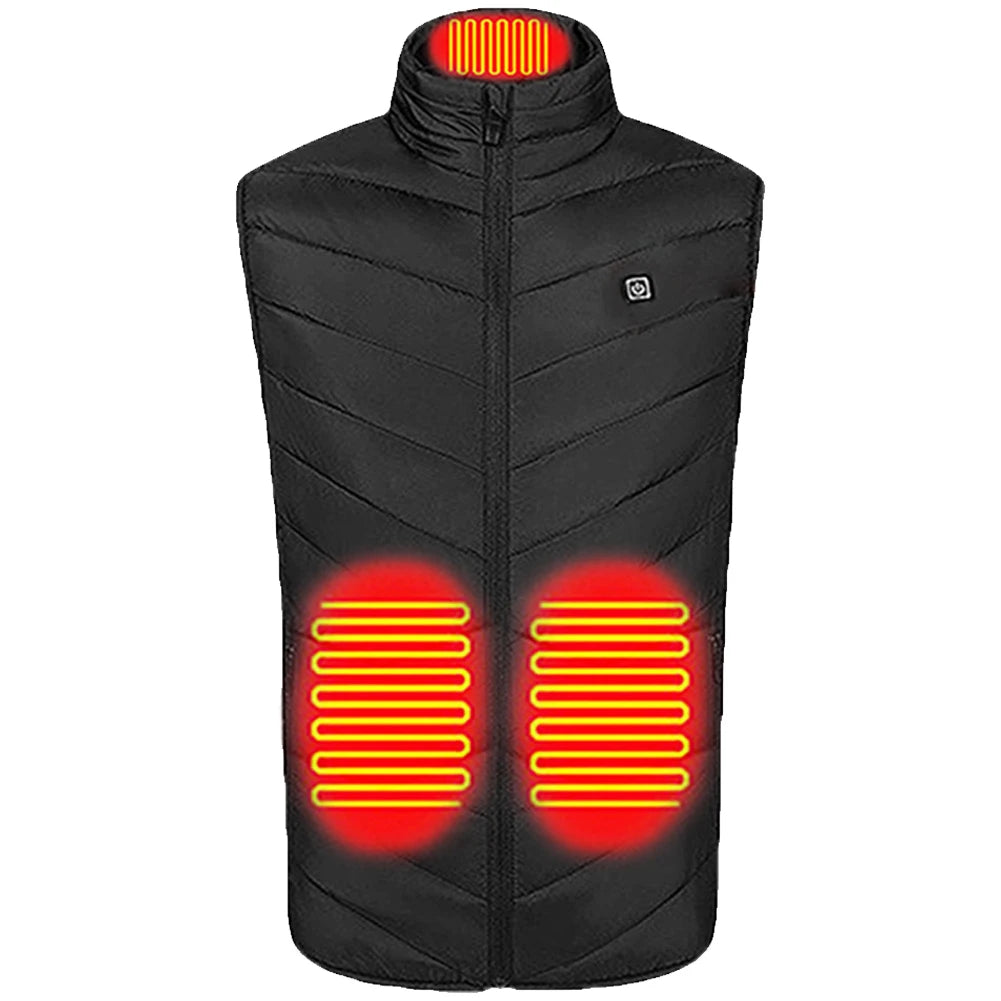 9 Heating Zones Electric Heated Jackets Winter Sportswear Heated Coat Heating Vest for Men and Women Outdoor Skiing Hiking