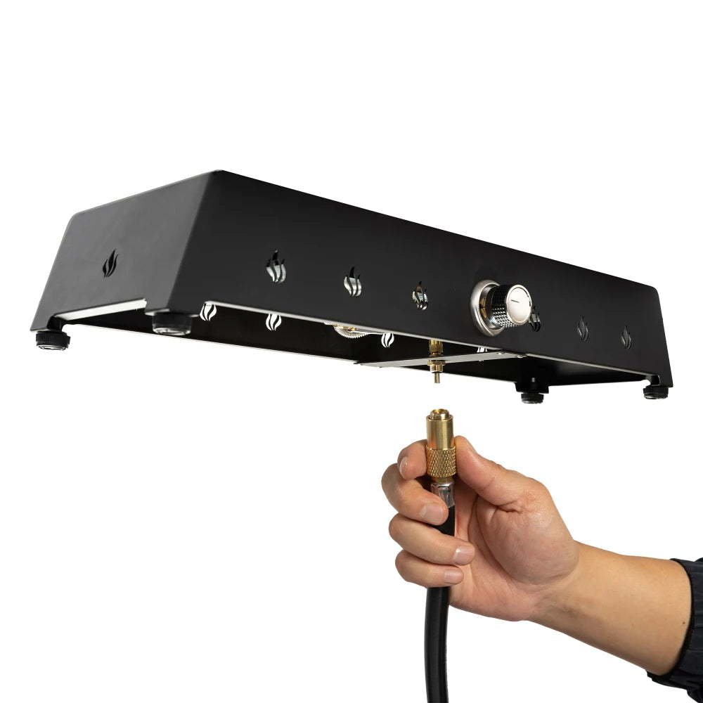 Hign-concerned Tabletop Propane Fire Pit With Quick Connect Wind Guard